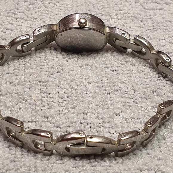 🦋10/$20🦋 Cote D Azure Silver Rhinestone Stainless Steel Women's Watch - Picture 3 of 4